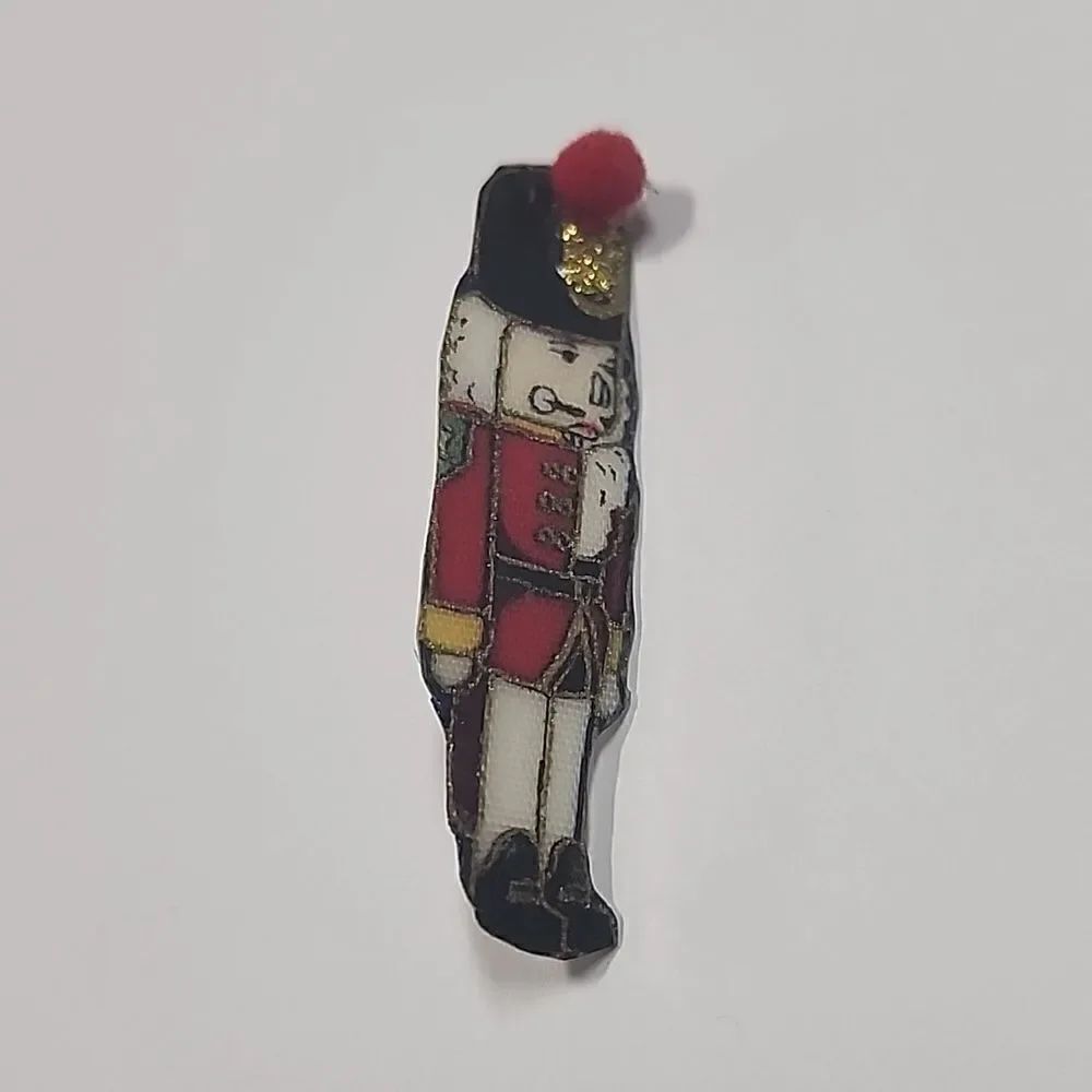 Handmade Nutcracker Brooch Pin - Picture 2 of 3